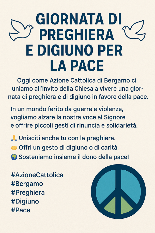giornata di preghiera e digiuno per la Pace