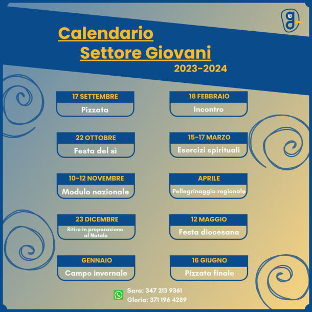 Calendario settore giovani 2022-2023